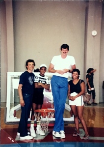 My Dad, Auntie Lucy and Me had taken picture with Lakers player, Chuck Nevitt during summer of 1985. 
